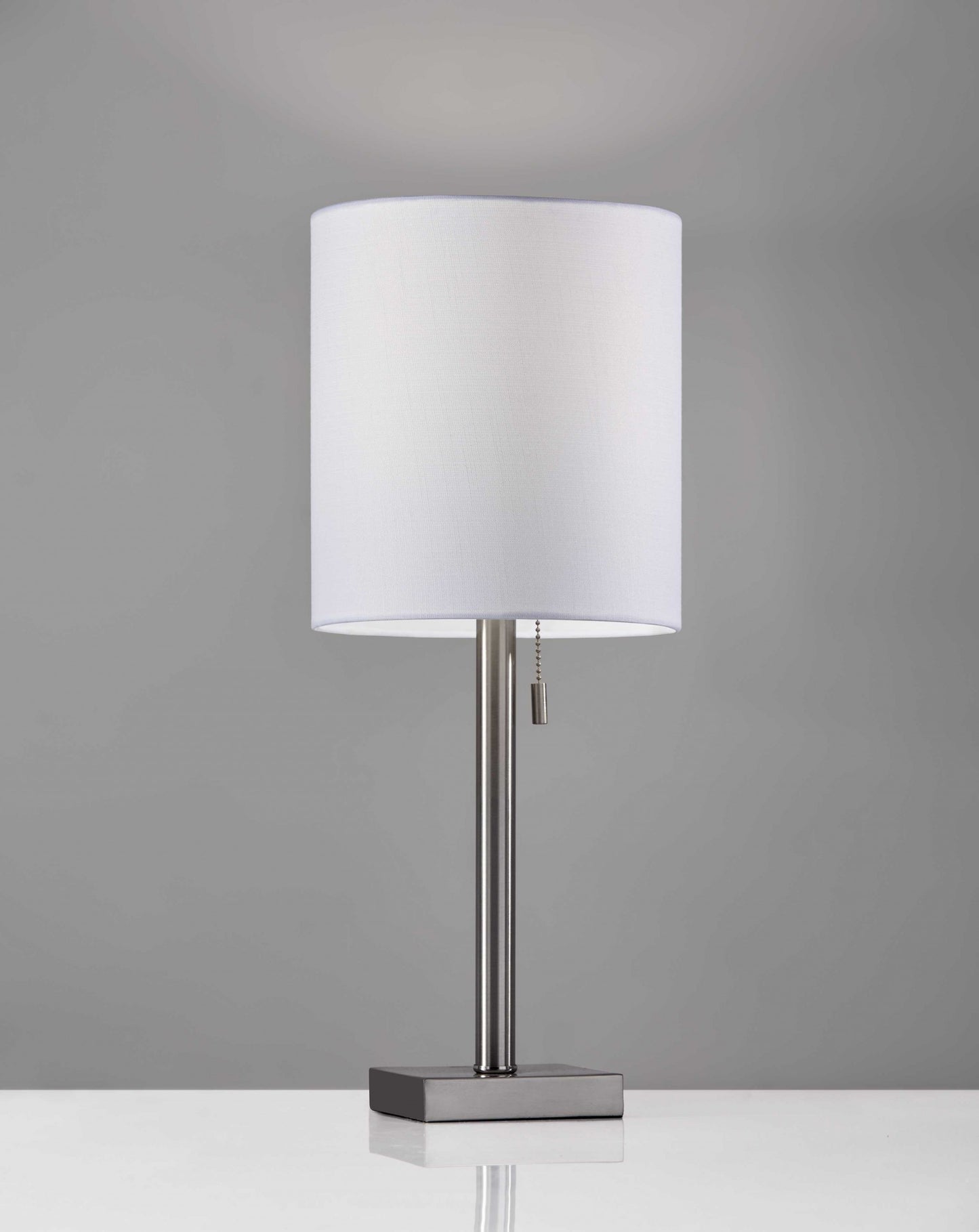 Brushed Steel Metal Table Lamp