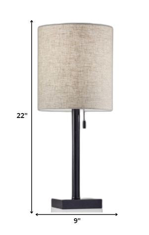 Brushed Steel Metal Table Lamp