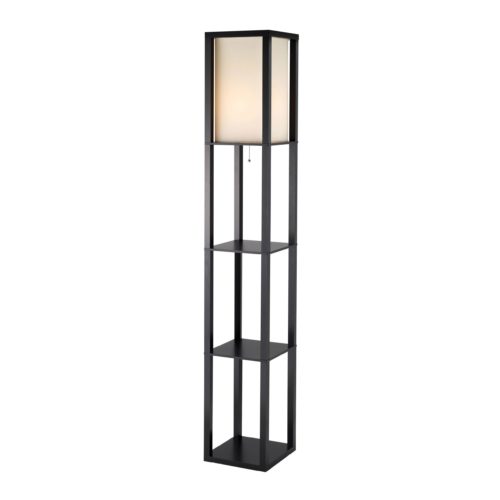 72" H Sleek Column Style Floor Lamp With Storage