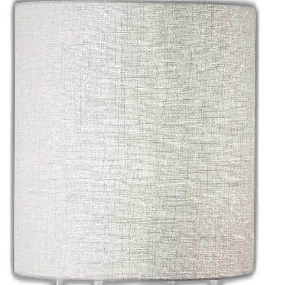 63" Column Floor Lamp With White Drum Shade