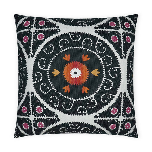 D.V. KAP HOME   24" x 24" Suzandozi Pillow - Tuxedo Global    - 3726-T-2424