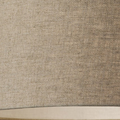 Burlap Fabric Light Brown Electric Drum Pendant Lamp