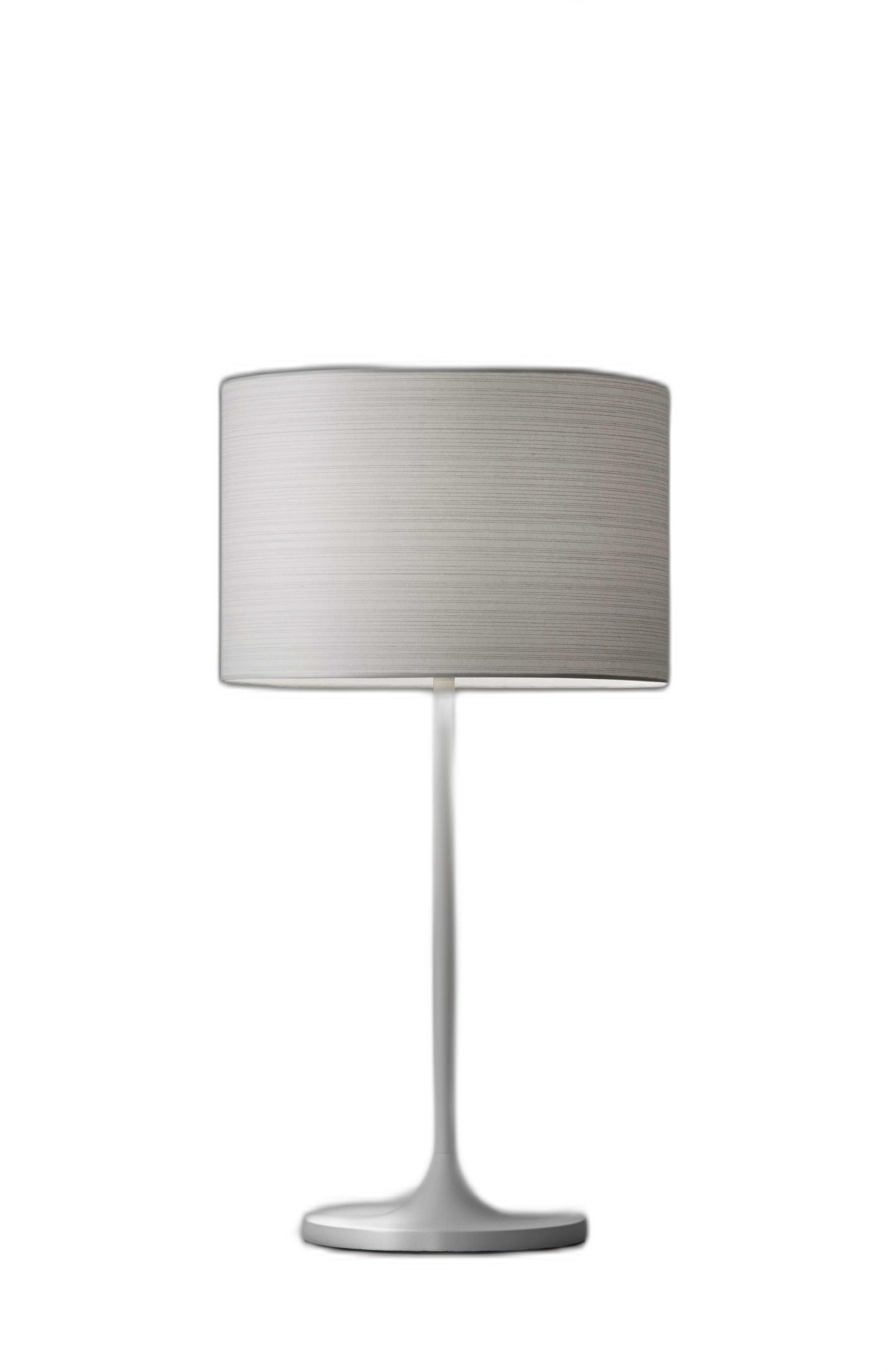 White On White Metal Table Lamp