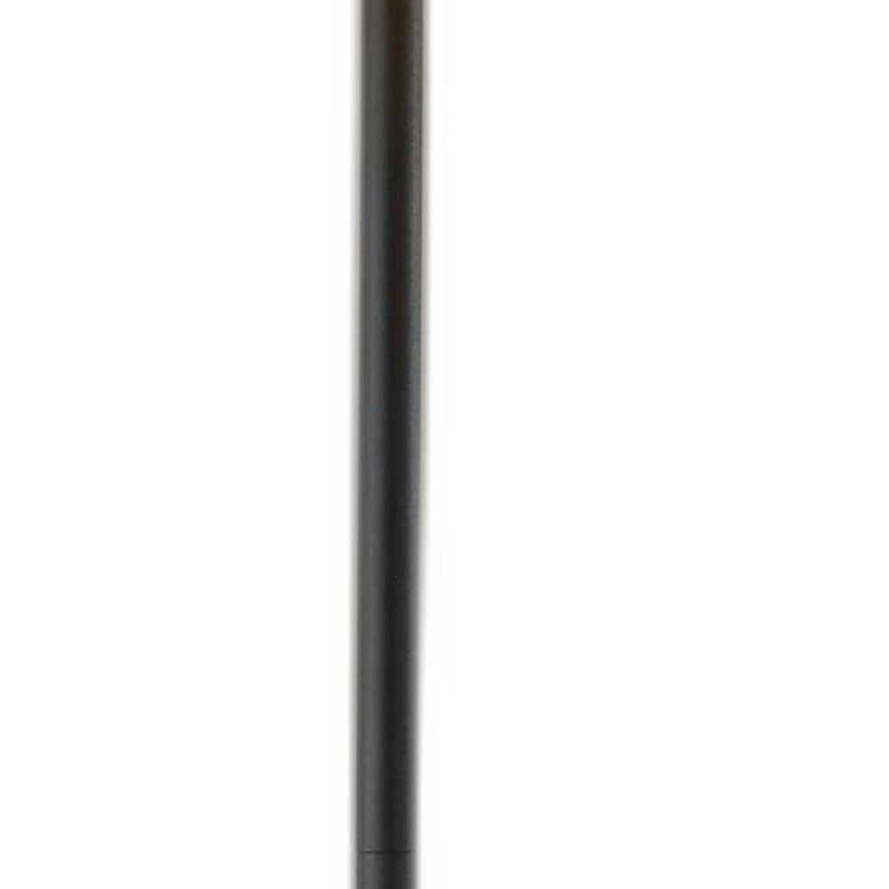 60" White Metal Floor Lamp With White Drum Shade