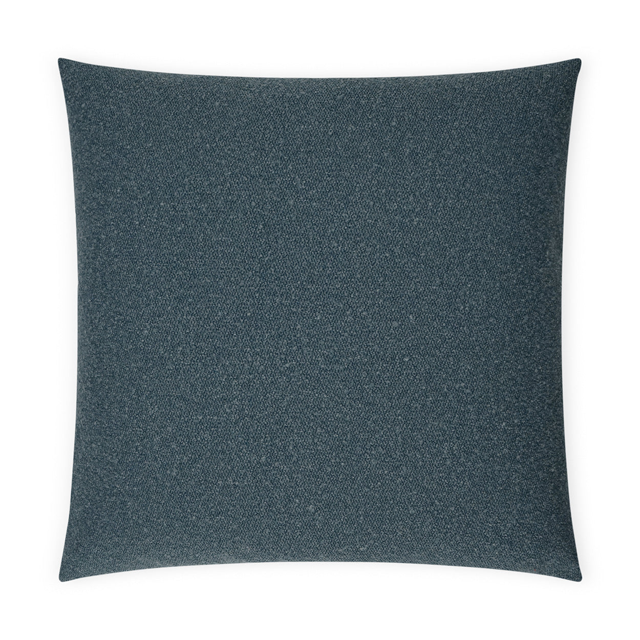 Peacock blue 24 x 24 inch square pillow with textured woven fabric.