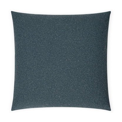 Peacock blue 24 x 24 inch square pillow with textured woven fabric.