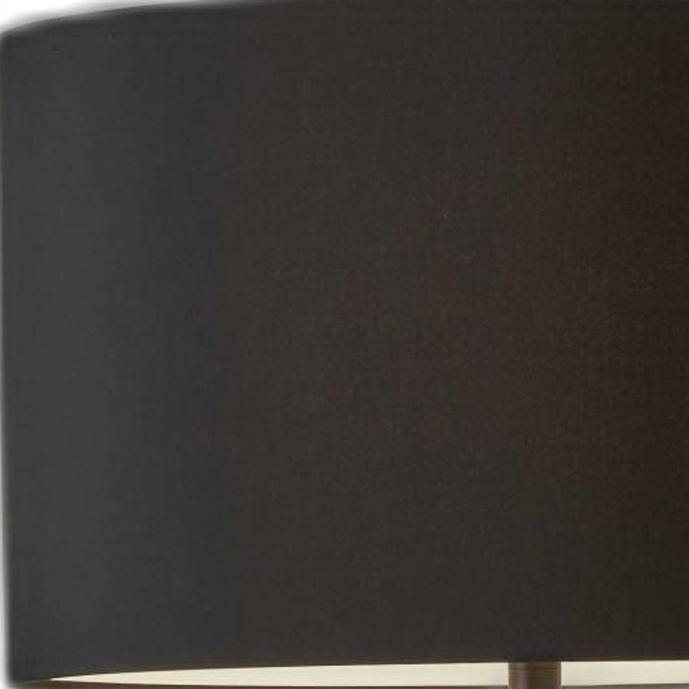62" Black Tripod Floor Lamp With Black Drum Shade