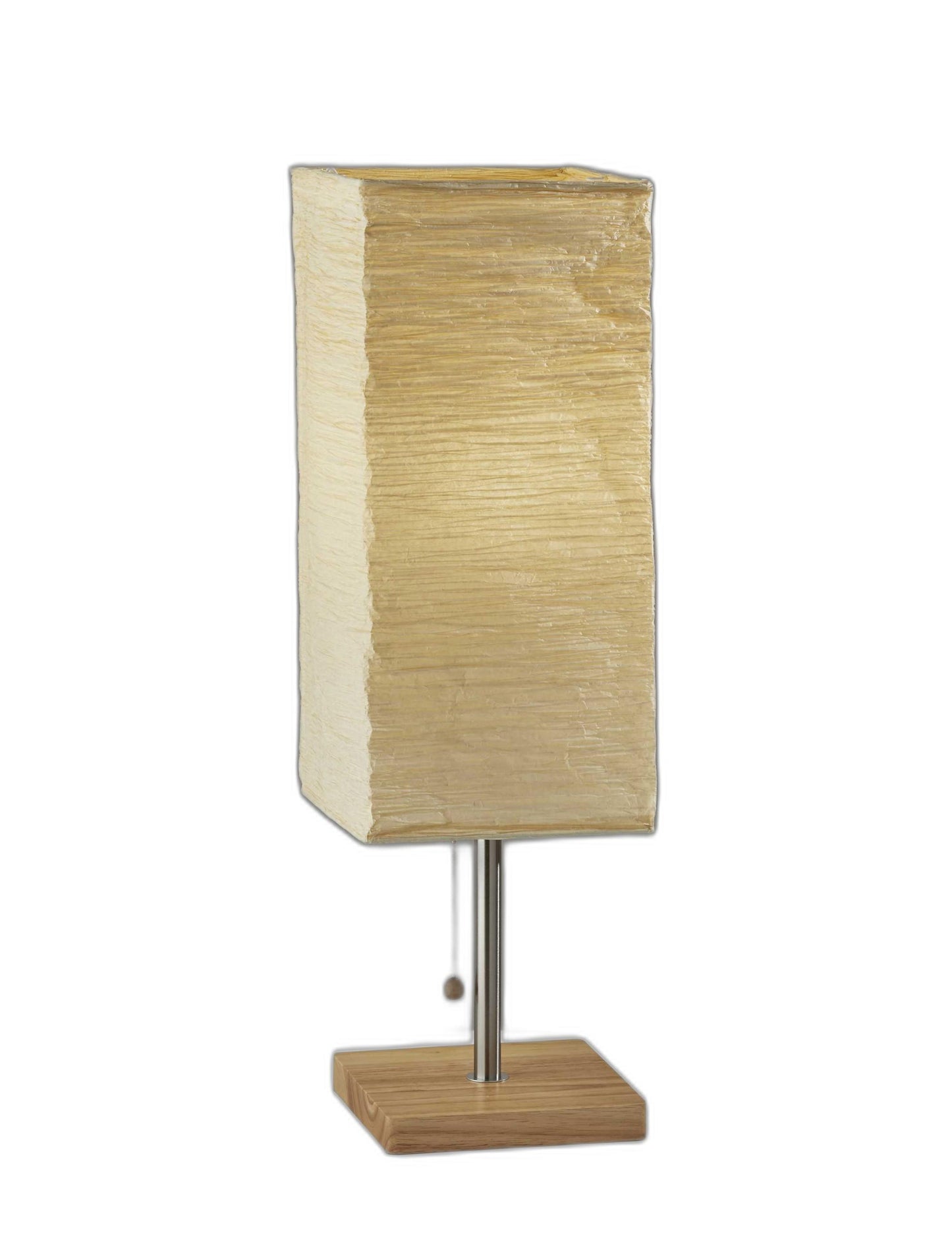 Wildside Paper Shade With Walnut Wood Table Lamp