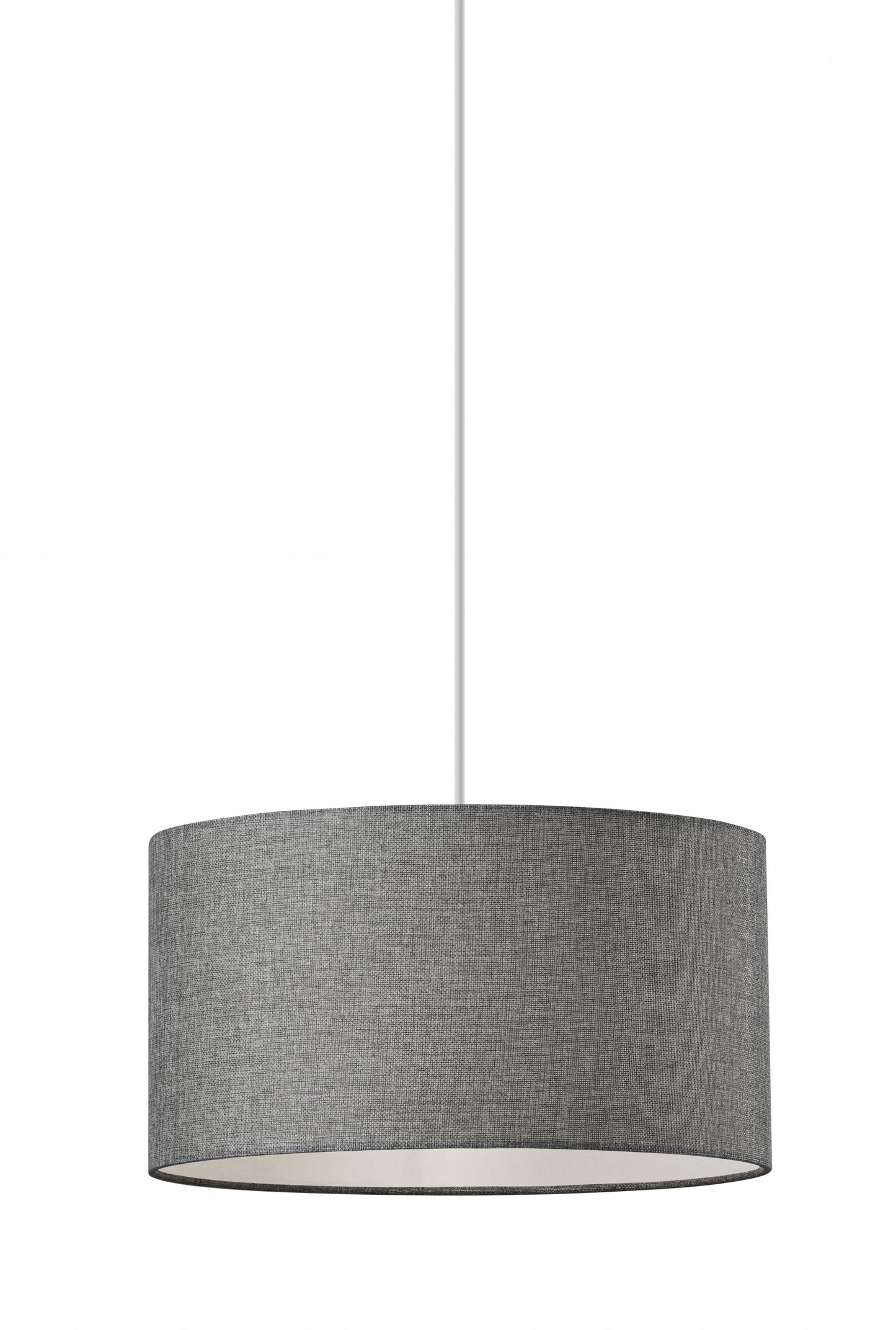 Burlap Fabric Light Brown Electric Drum Pendant Lamp