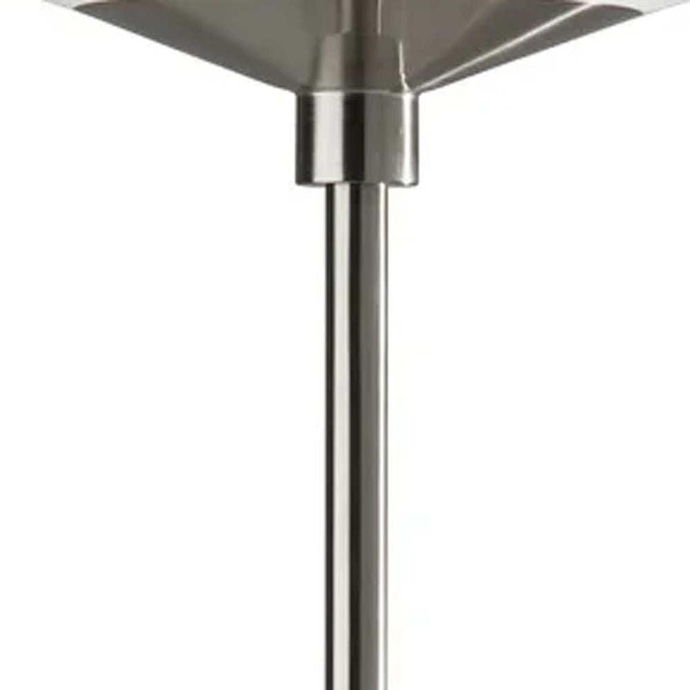 71" Steel Led Torchiere Floor Lamp With White Solid Color Cone Shade