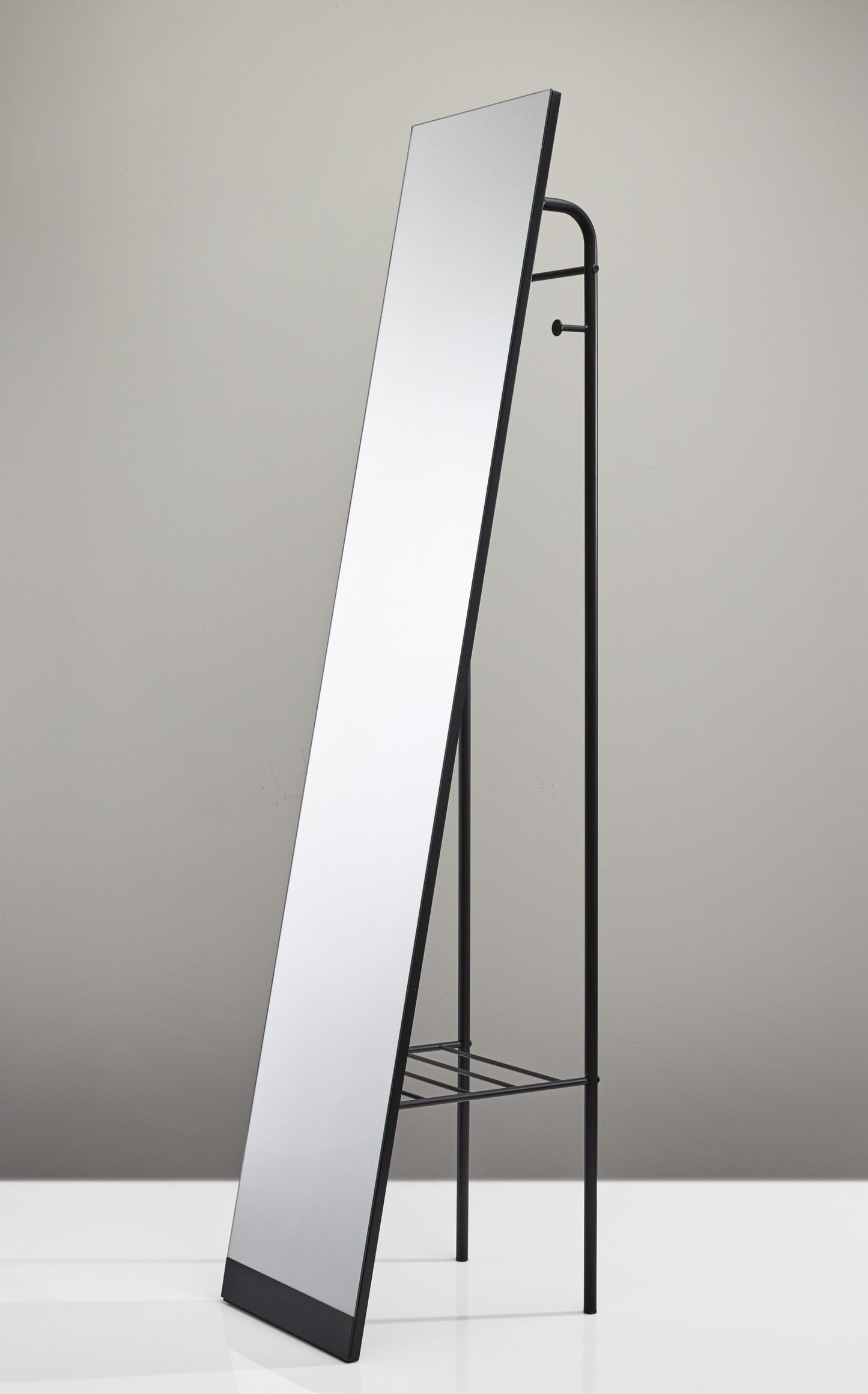 Black Rectangle Cheval Standing Metal Mirror