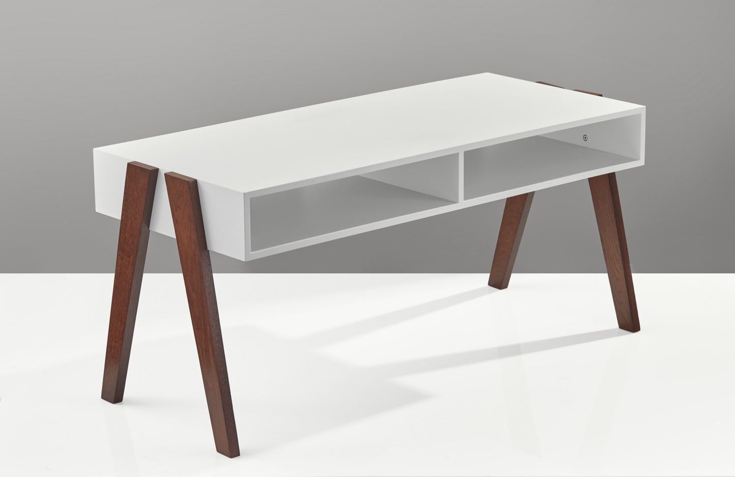 Modern Retro Black And Walnut Finish Coffee Table