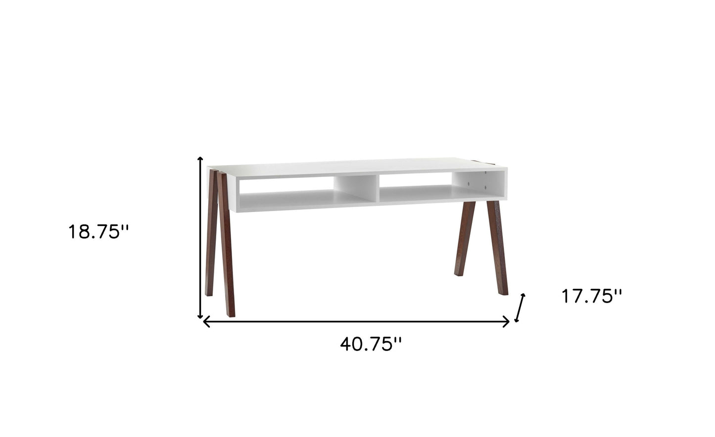 Modern Retro Black And Walnut Finish Coffee Table