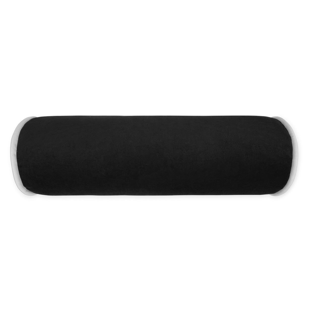 D.V. KAP HOME   7" x 21" Posh Roll Pillow - Black Solid, Transitional    - 3731-B-0721