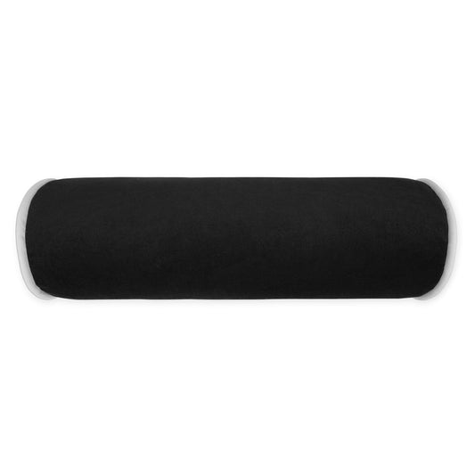 D.V. KAP HOME   7" x 21" Posh Roll Pillow - Black Solid, Transitional    - 3731-B-0721