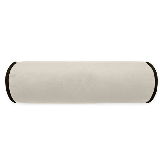 D.V. KAP HOME   7" x 21" Posh Roll Pillow - Ivory Solid, Transitional    - 3731-I-0721