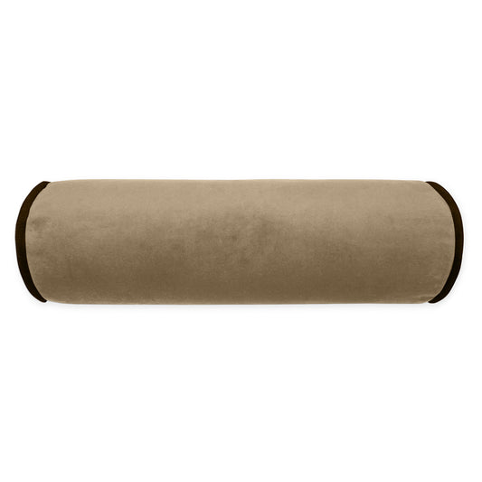 D.V. KAP HOME   7" x 21" Posh Roll Pillow - Latte Solid, Transitional    - 3731-L-0721