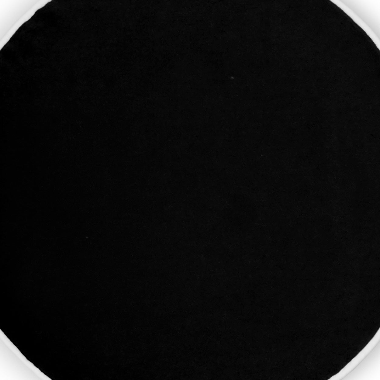 D.V. KAP HOME   18" x 18" Posh Circle Pillow - Black Solid, Transitional    - 3732-B-1818