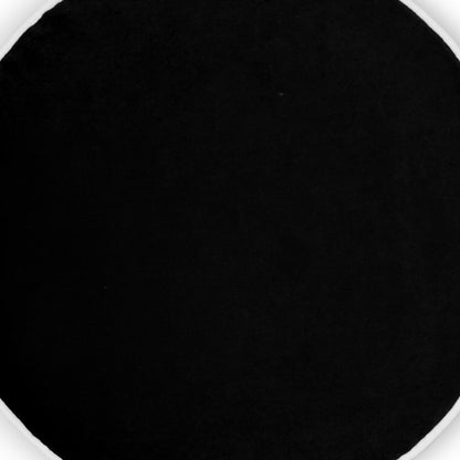 D.V. KAP HOME   18" x 18" Posh Circle Pillow - Black Solid, Transitional    - 3732-B-1818