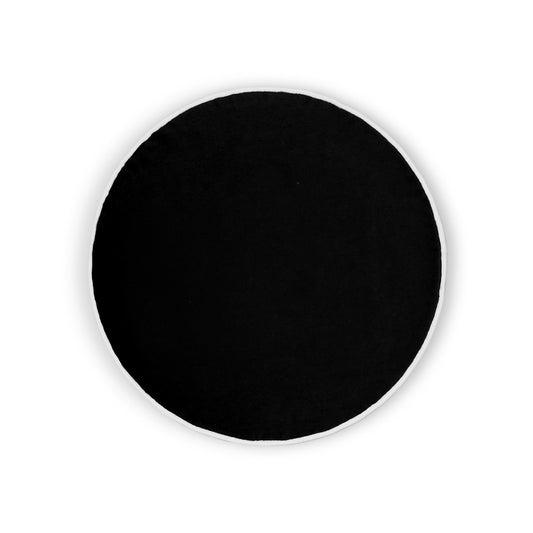 D.V. KAP HOME   18" x 18" Posh Circle Pillow - Black Solid, Transitional    - 3732-B-1818