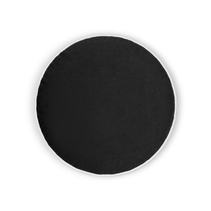 D.V. KAP HOME   18" x 18" Posh Circle Pillow - Charcoal Solid, Transitional    - 3732-C-1818