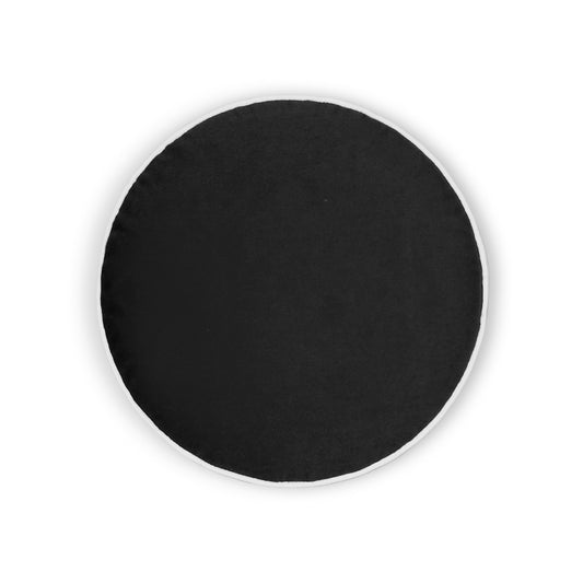 D.V. KAP HOME   18" x 18" Posh Circle Pillow - Charcoal Solid, Transitional    - 3732-C-1818