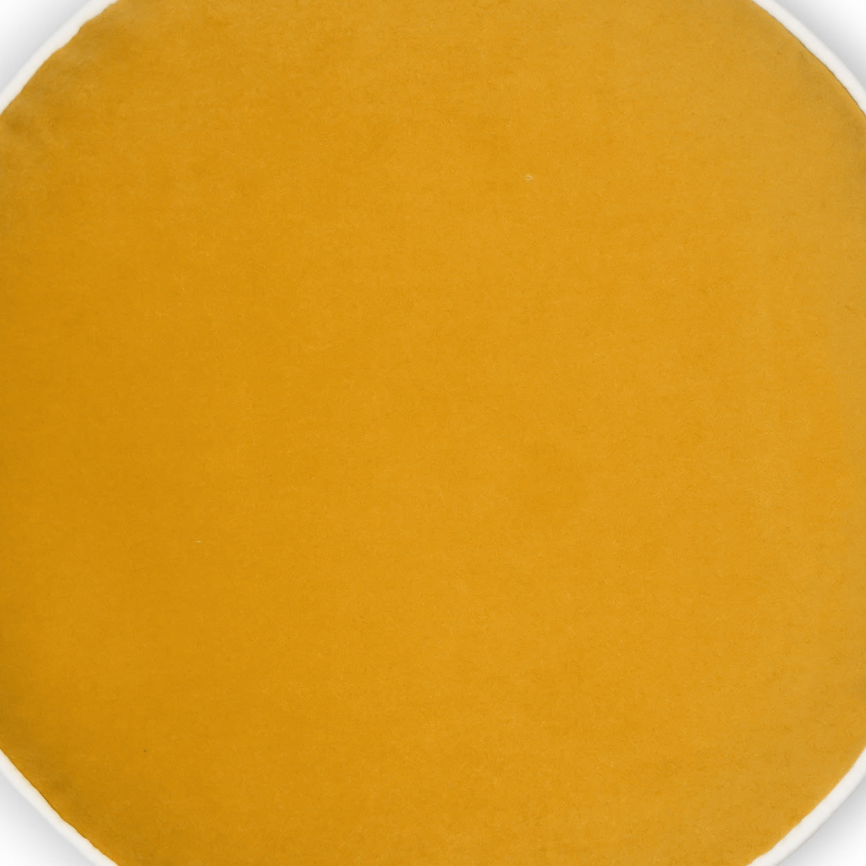 D.V. KAP HOME   18" x 18" Posh Circle Pillow - Mustard Solid, Transitional    - 3732-M-1818