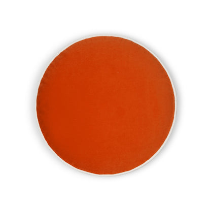 D.V. KAP HOME   18" x 18" Posh Circle Pillow - Orange Solid, Transitional    - 3732-O-1818