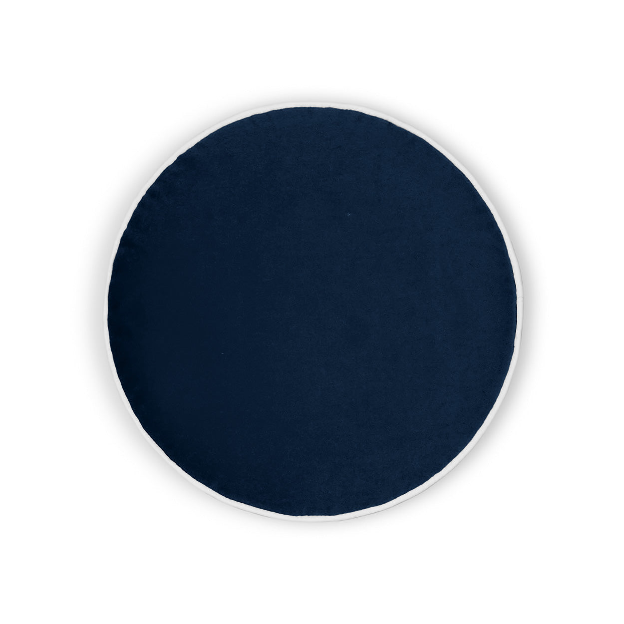 D.V. KAP HOME   18" x 18" Posh Circle Pillow - Royal Solid, Transitional    - 3732-R-1818