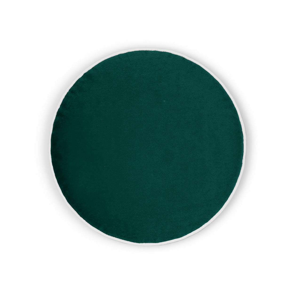 D.V. KAP HOME   18" x 18" Posh Circle Pillow - Teal Solid, Transitional    - 3732-T-1818