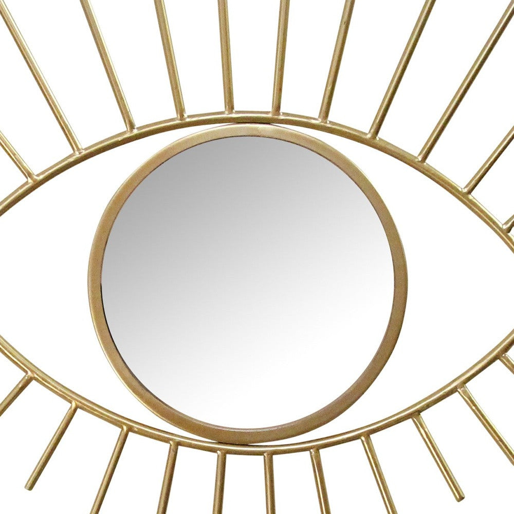 Gold Metal Eye Wall Mirror