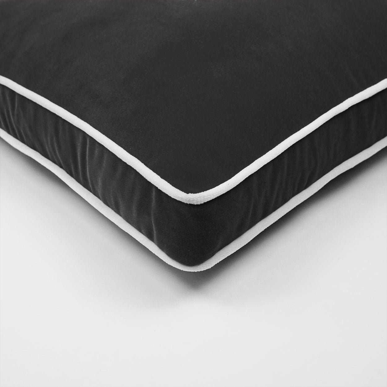 D.V. KAP HOME   22" x 22" Posh Box Pillow - Charcoal Solid, Transitional    - 3733-C-2222