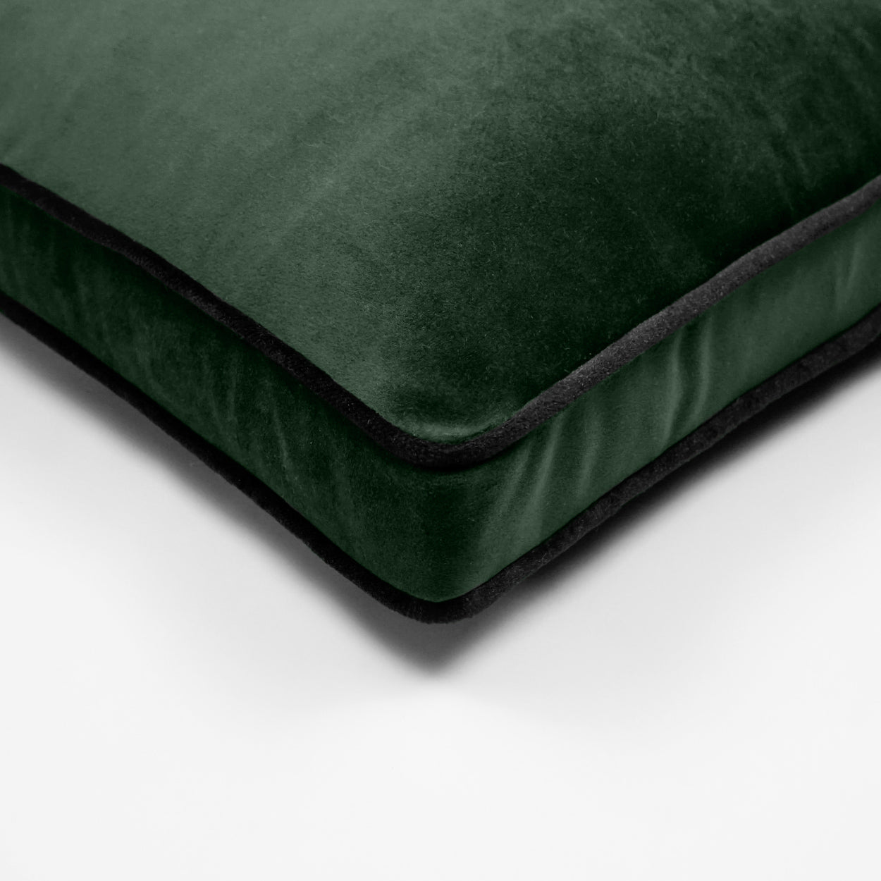 D.V. KAP HOME   22" x 22" Posh Box Pillow - Forest Solid, Transitional    - 3733-F-2222