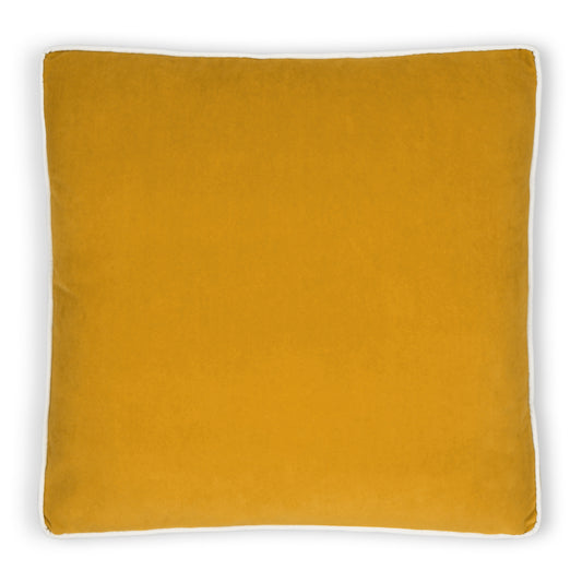 D.V. KAP HOME   22" x 22" Posh Box Pillow - Mustard Solid, Transitional    - 3733-M-2222