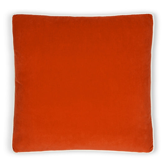 D.V. KAP HOME   22" x 22" Posh Box Pillow - Orange Solid, Transitional    - 3733-O-2222