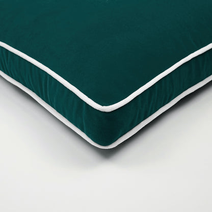 Teal solid 22" x 22" box-style pillow