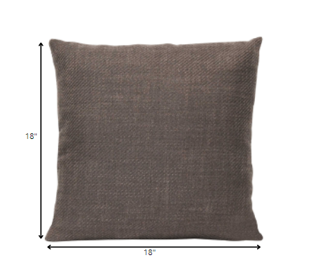 Mocha Tweed 18 Square Pillow