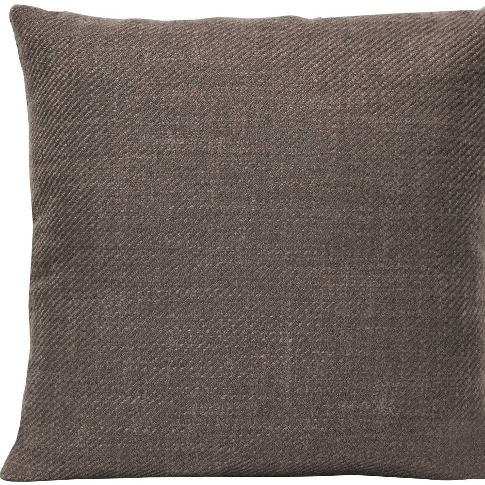 Mocha Tweed 18 Square Pillow