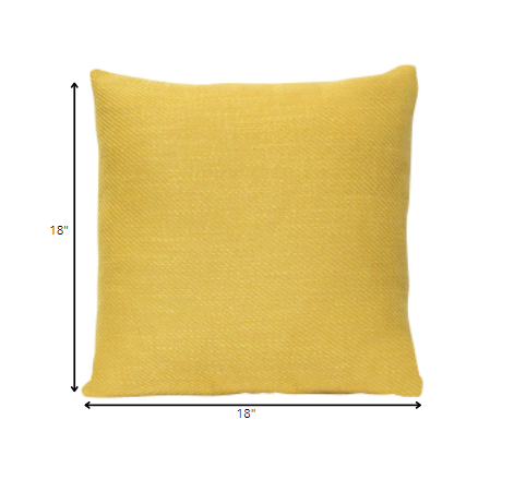 Mustard Yellow Tweed Textured Velvet Square Pillow