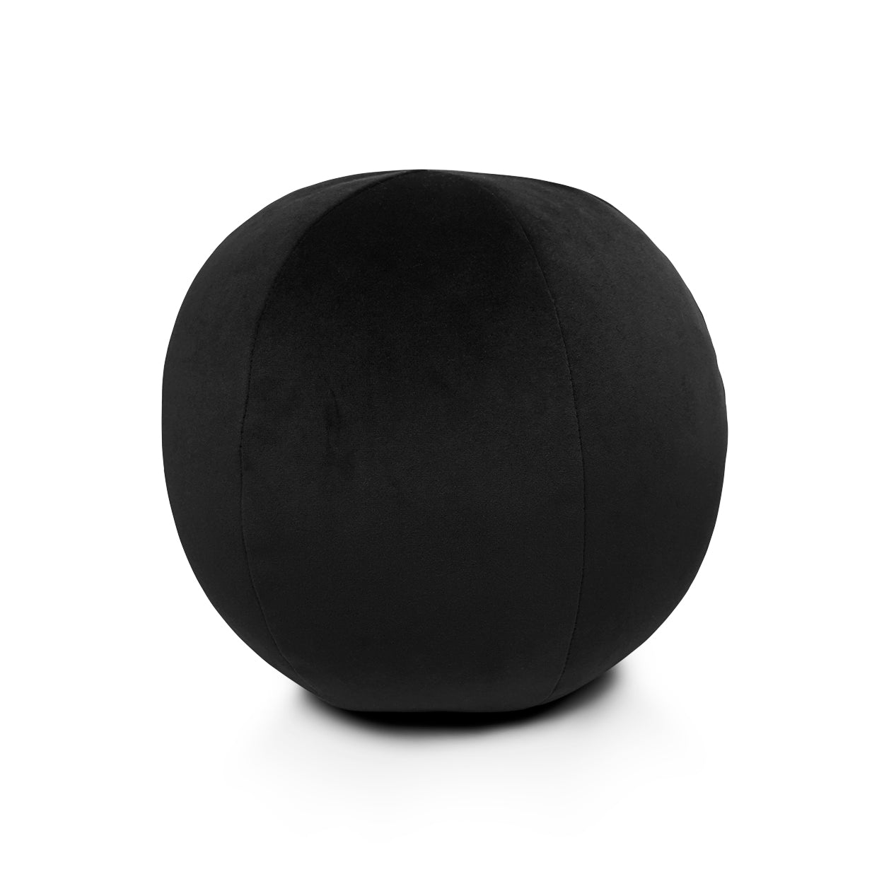 D.V. KAP HOME   12" x 12" Posh Ball Pillow - Black Solid, Transitional    - 3734-B-1212