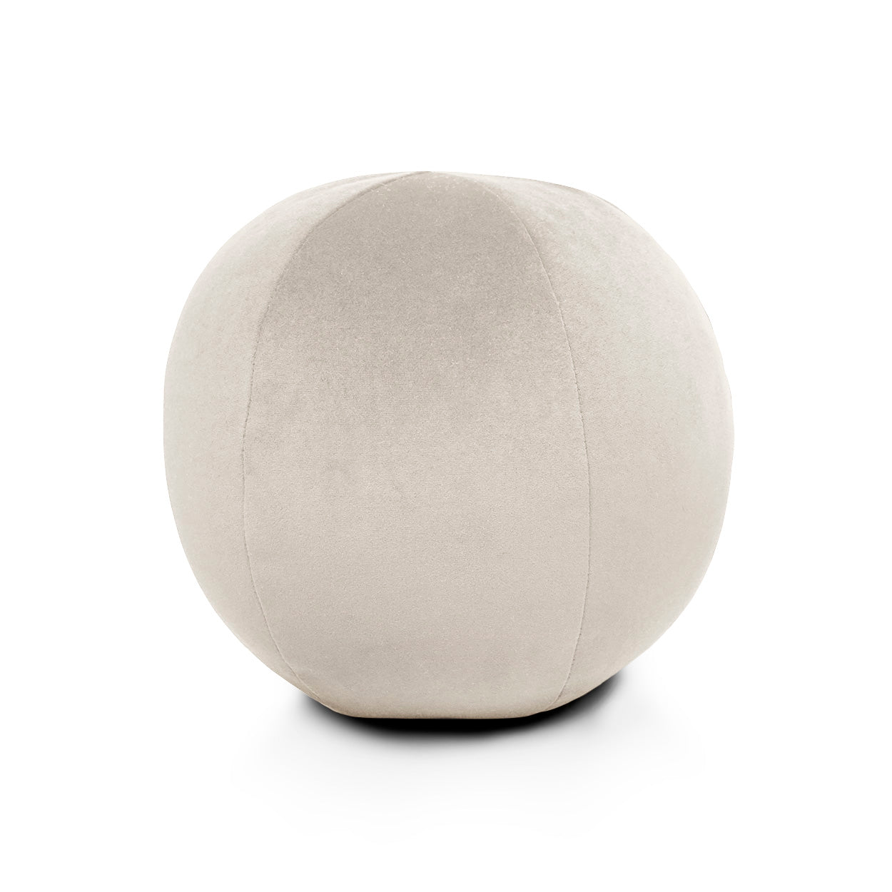D.V. KAP HOME   12" x 12" Posh Ball Pillow - Ivory Solid, Transitional    - 3734-I-1212