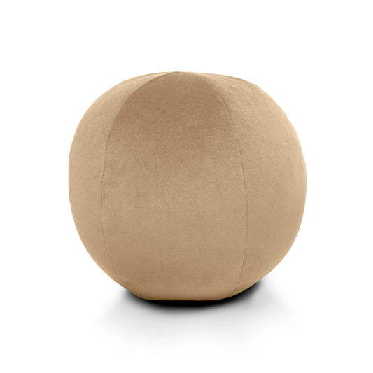 D.V. KAP HOME   12" x 12" Posh Ball Pillow - Latte Solid, Transitional    - 3734-L-1212