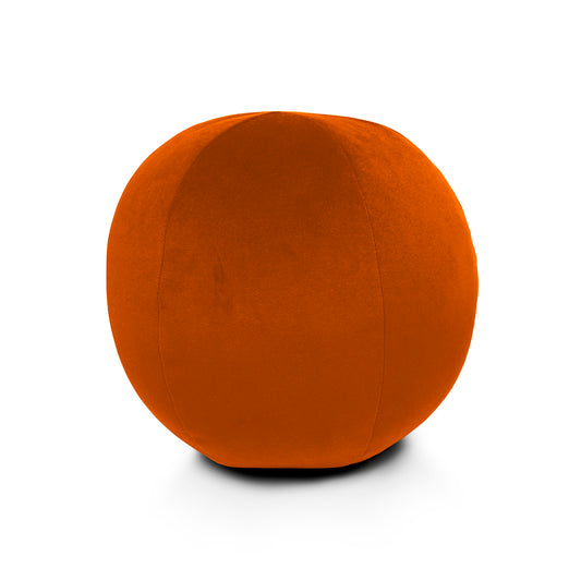 D.V. KAP HOME   10" x 10" Posh Ball Pillow - Orange Solid, Transitional    - 3734-O-1010