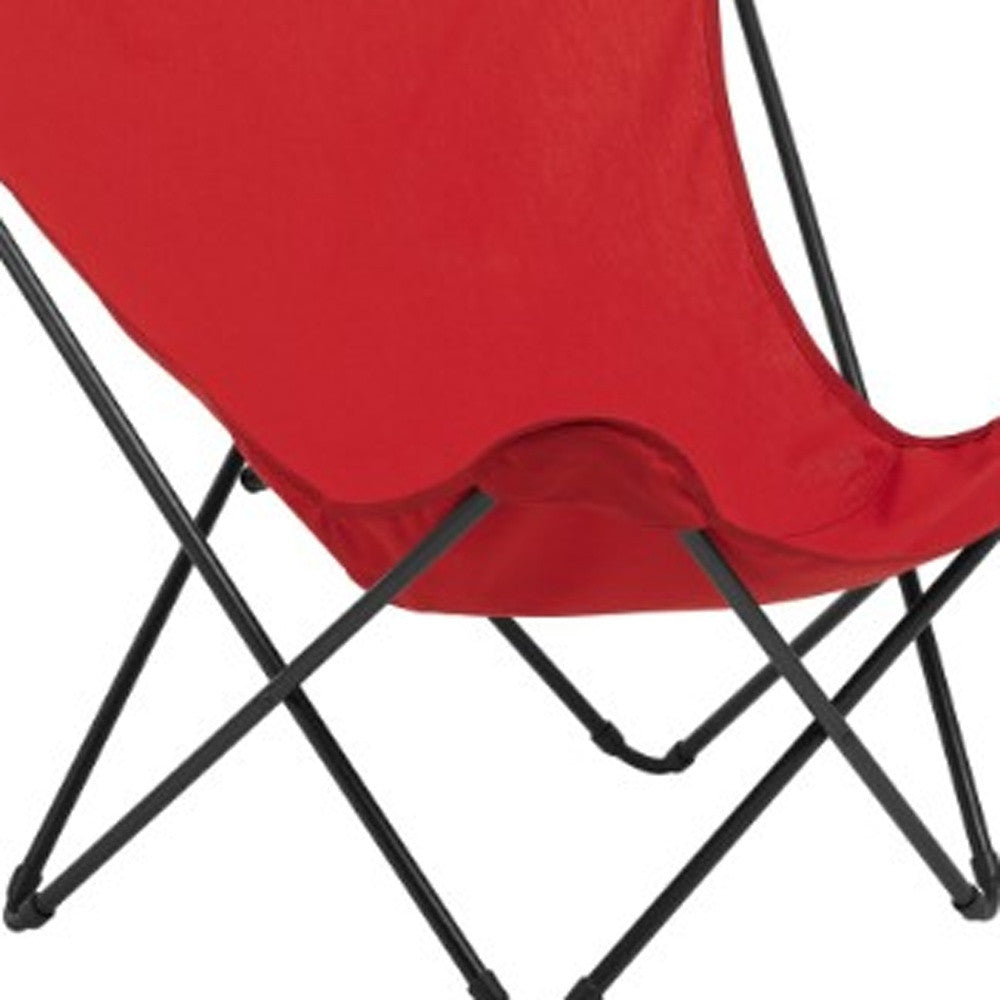 36" Yellow and Black Metal Indoor Outdoor Camping Chair