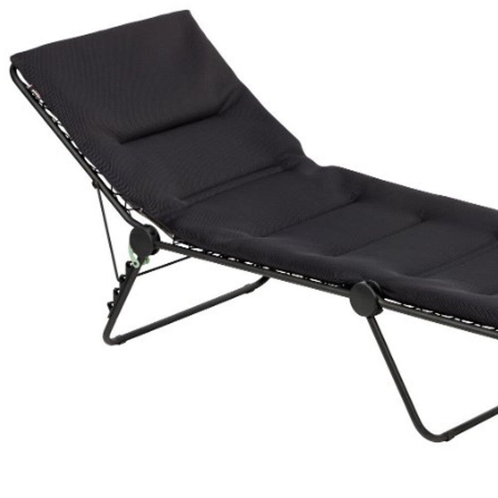 28" Black Indoor Outdoor Chaise Lounge