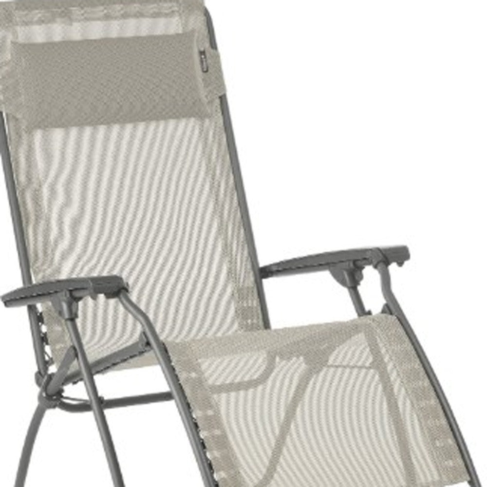 27" Blue Metal Outdoor Zero Gravity Chair with Blue Cushion