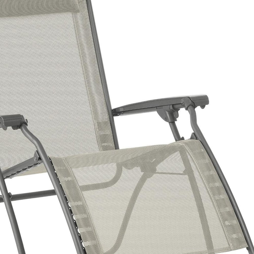 27" Green Metal Outdoor Zero Gravity Chair with Green Cushion