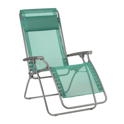 27" Green Metal Outdoor Zero Gravity Chair with Green Cushion