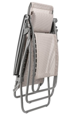 27" Gray Steel Indoor Outdoor Zero Gravity Chair