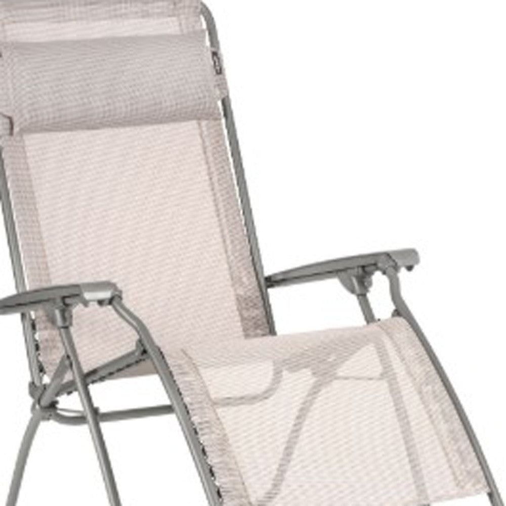 27" Gray Steel Indoor Outdoor Zero Gravity Chair